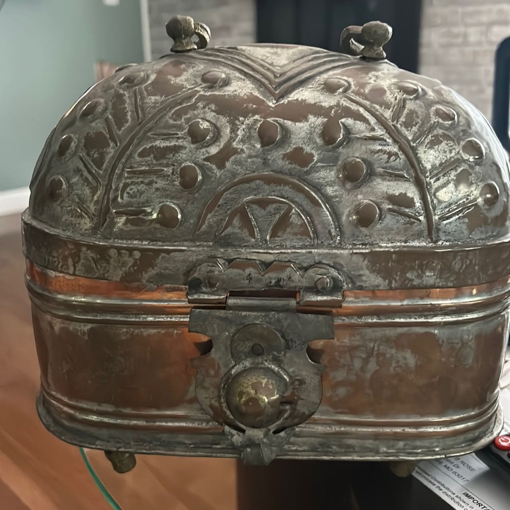 Turkish hammered Coal Box.